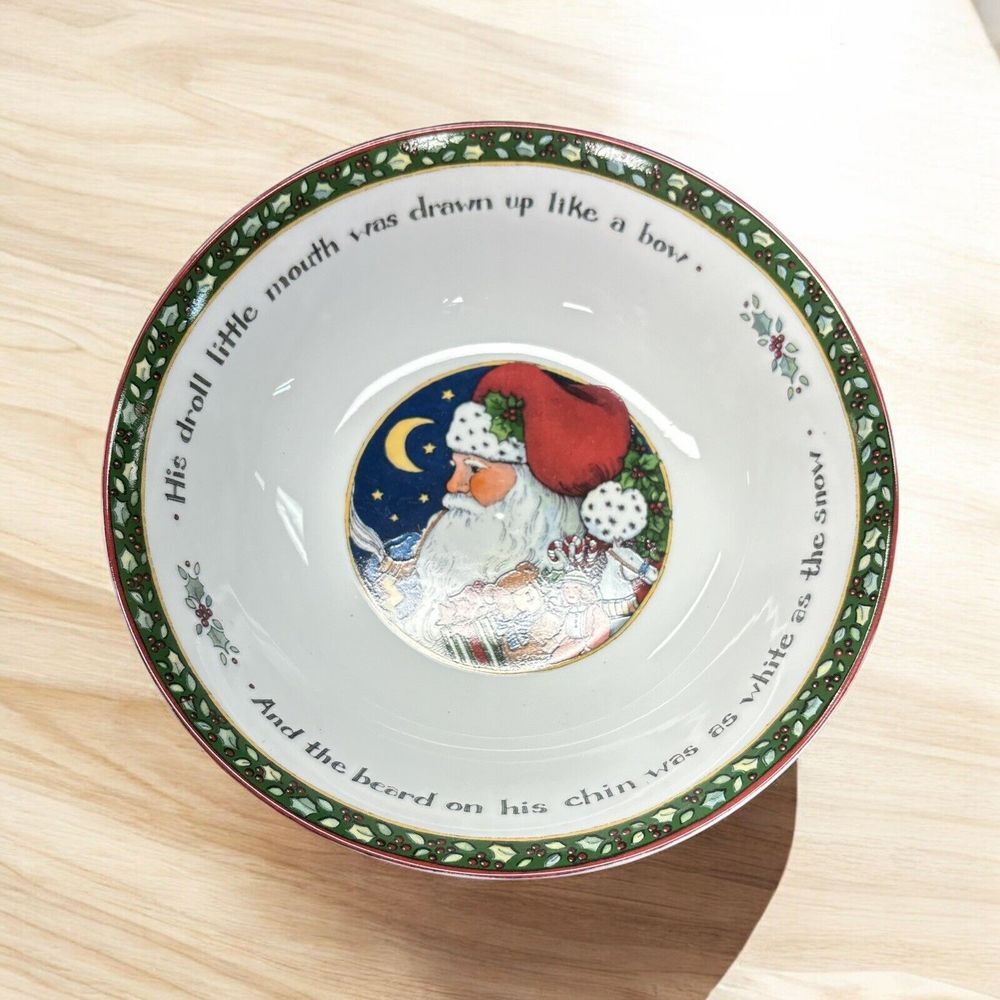 International China SUSAN WINGET‎ CHRISTMAS STORY 9.25" Round Vegetable Bowl